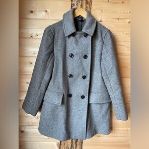 GAP Charcoal Double-Breasted Pea Coat
